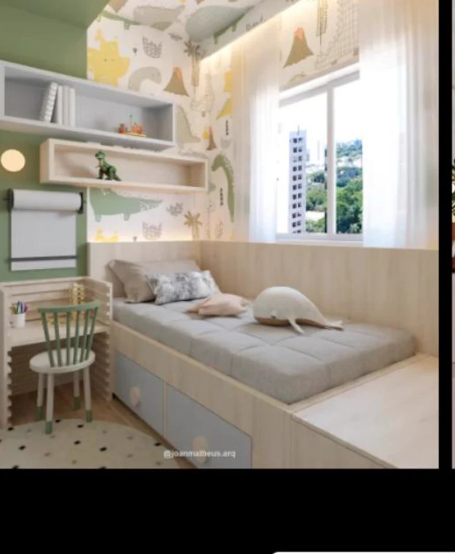 Projeto residencial, quarto sob medida